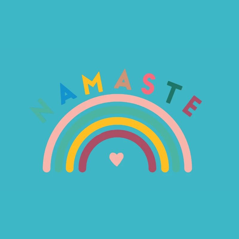 Namaste! Regenbogen, personalisierbar