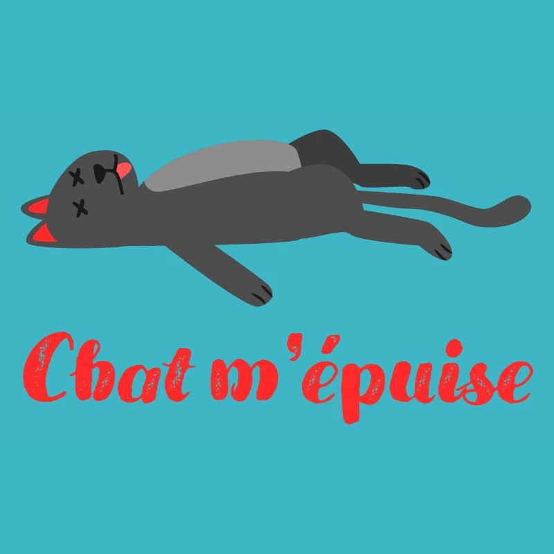 Chat m épuise humour chat