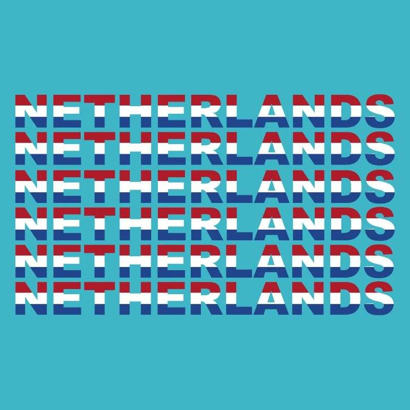 Texte des Pays-Bas dans les couleurs du drapeau