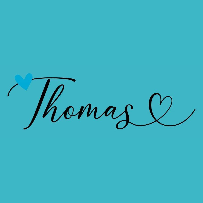 Thomas Surname First name Calligraphy Heart