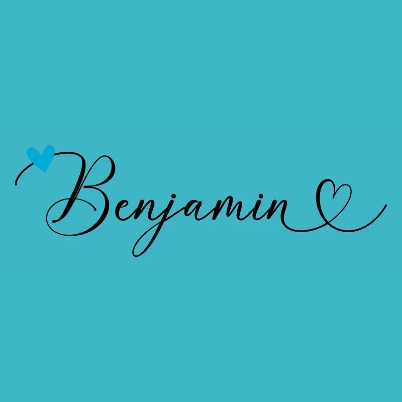 Benjamin Last name First name Calligraphy heart