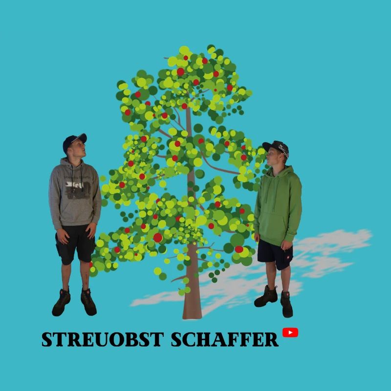 Scattered fruit Schaffer and her apple tree