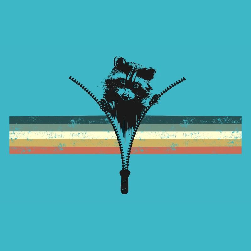 Doux raton laveur - Retrostripes