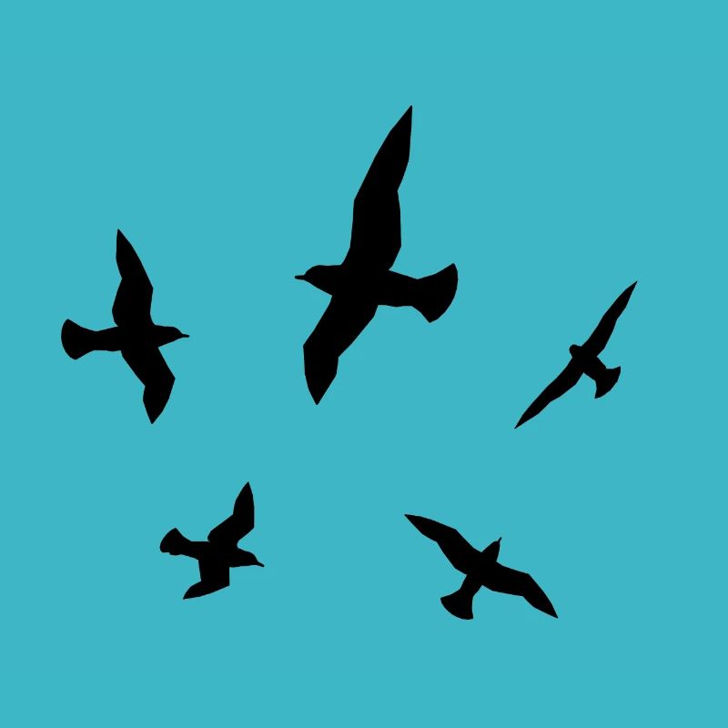 Silhouette avec des lévrons marins
