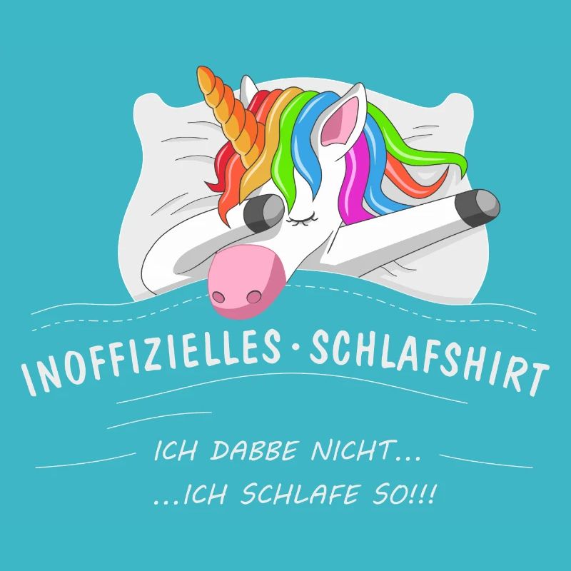 Offizielles Schlafshirt Dabbing Einhorn Mädchen