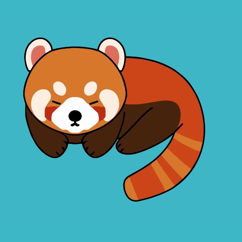 Roter Panda Müde Schlafen