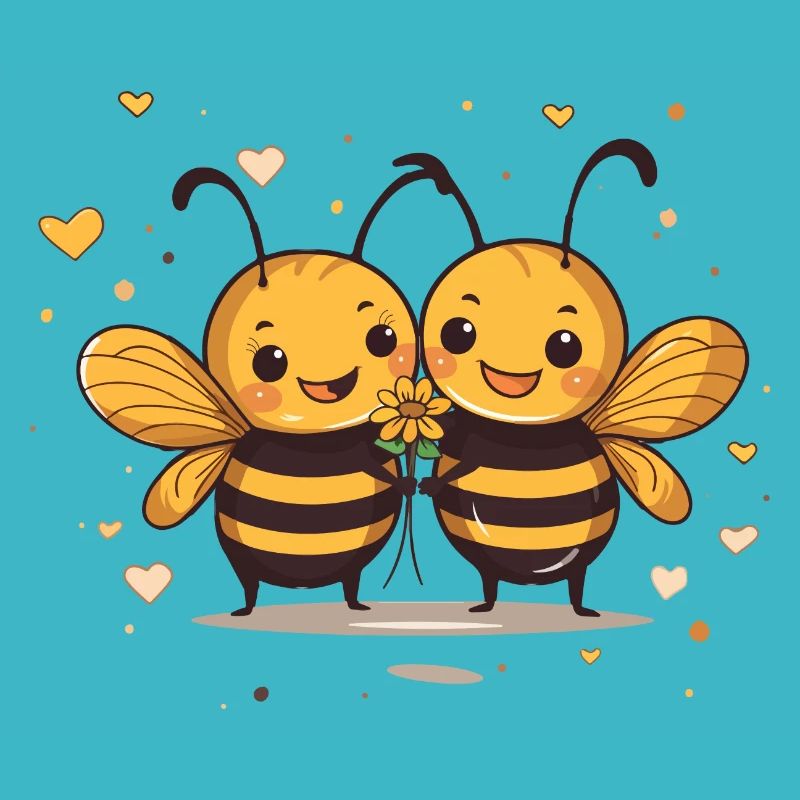 Romantische Bienen