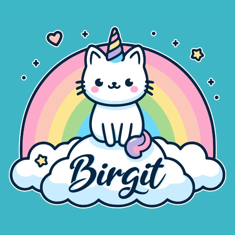 Birgit Nom Prénom Licorne Chat