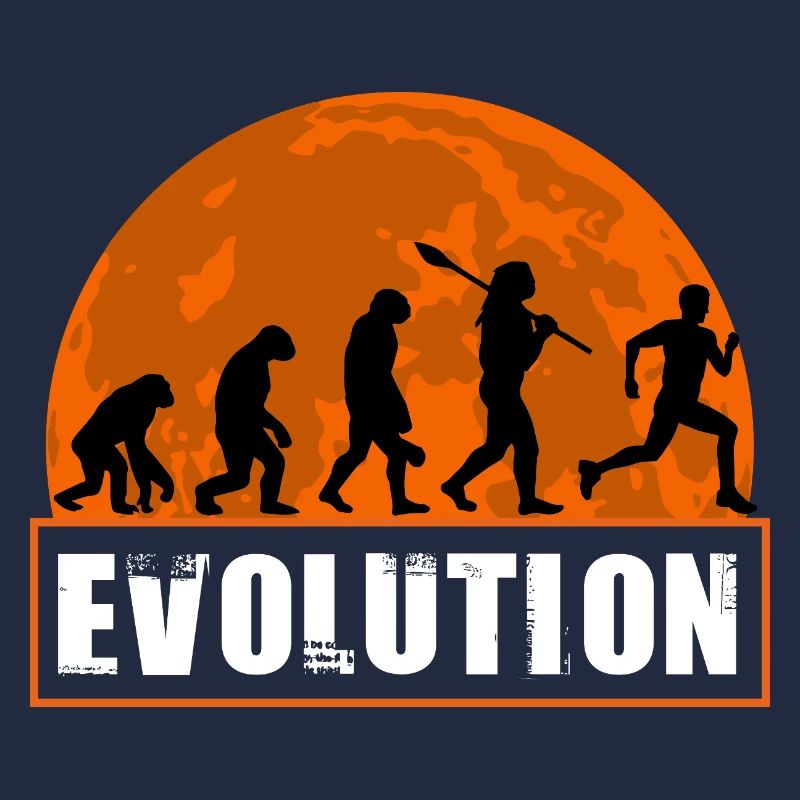Running Man Evolution Funny Runner Tee Marathon