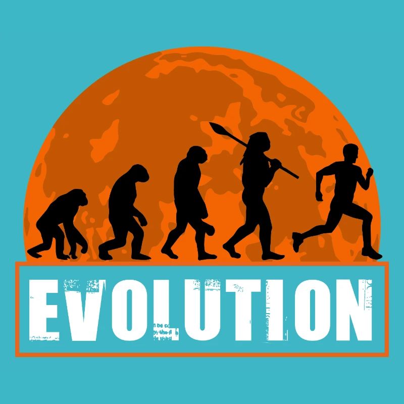 Running Man Evolution Lustiger Läufer T-Shirt Marathon