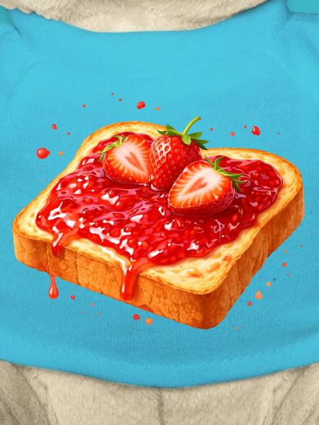 Toast mit Erdbeermarmelade Illustration 
