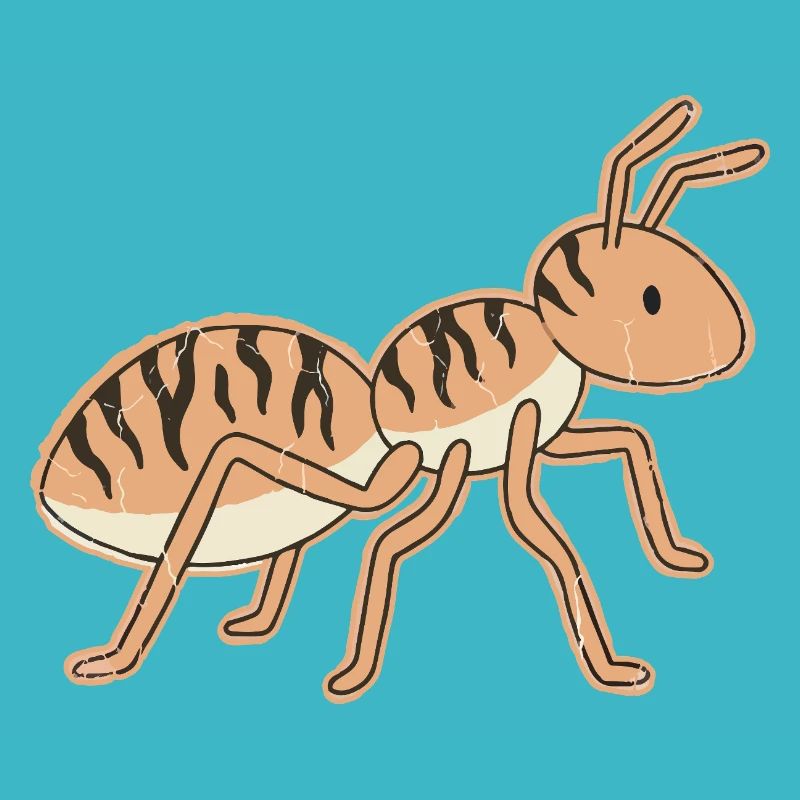 Stylized Tiger Ant Tiger Stripes