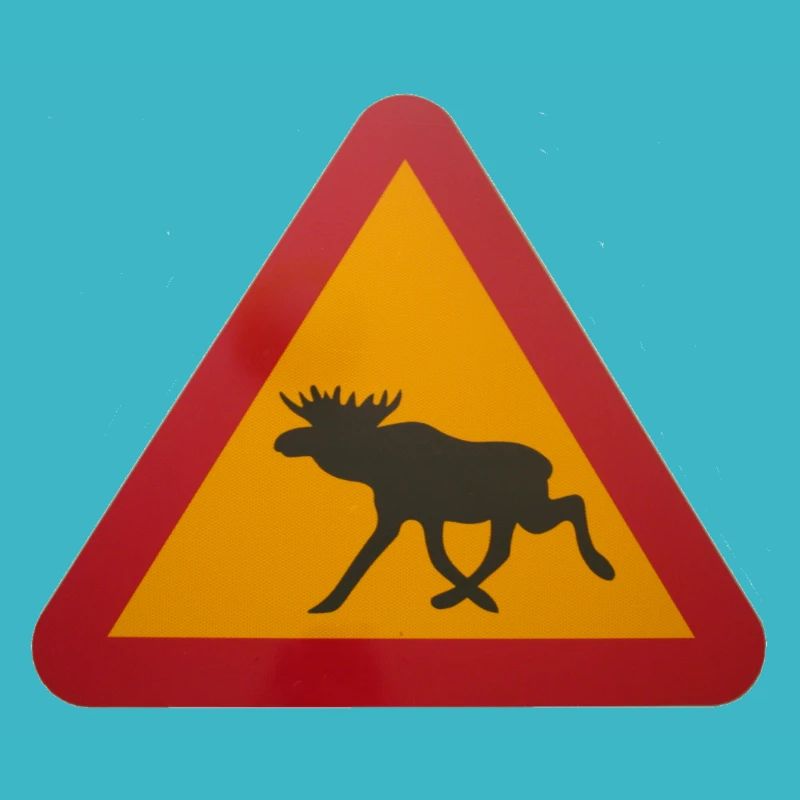 Warnschild Elch