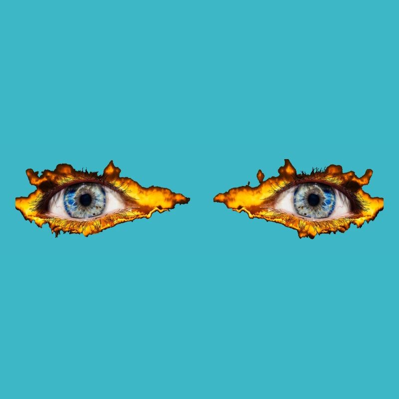 Explosion des yeux de feu