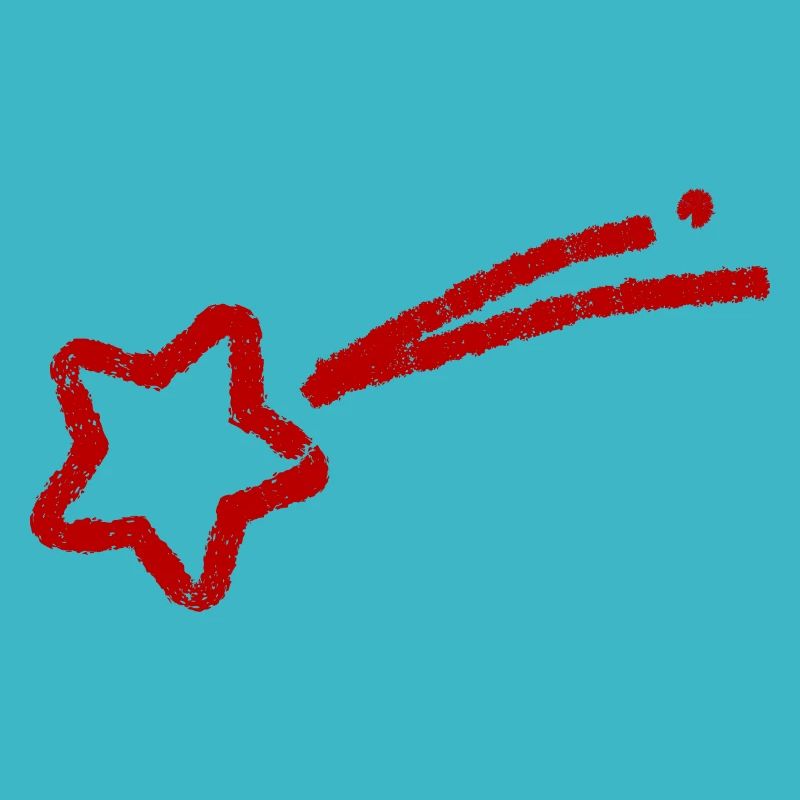 handgezeichnete Sternschnuppe