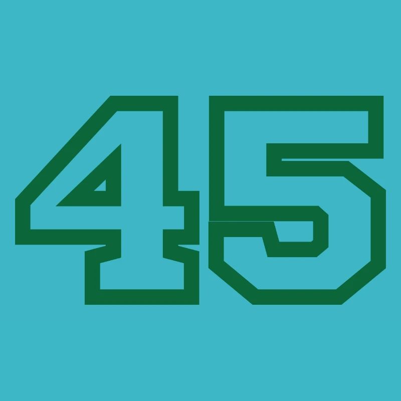 Numéro 45 sport vert