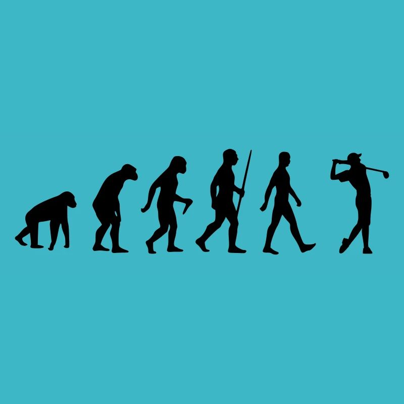 Golf, Golfers, Golfing, Evolution, Square Ball Blow