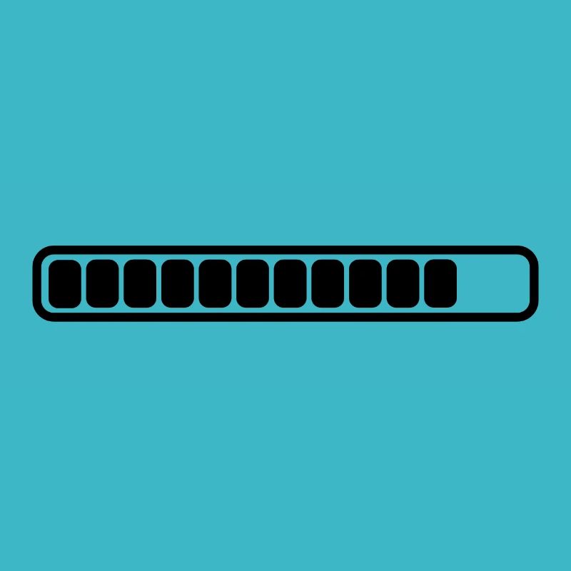 Charging bar battery level Charging indicator almost full symbol