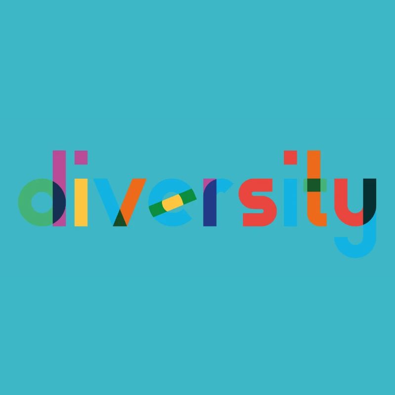 Diversity - Rainbow Typography