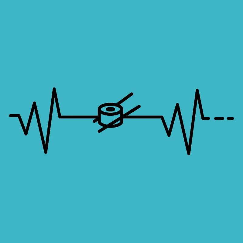 Heartbeat palpitations EKG pulse sushi rice fish