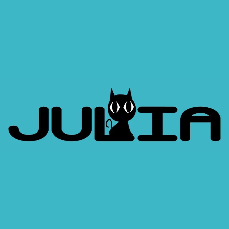 Julia avec un chat noir