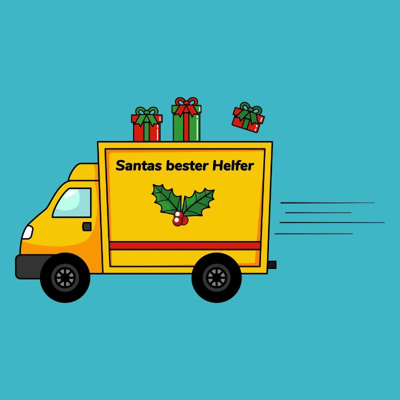 Paketbote Santas bester Helfer Postauto DHL Optik