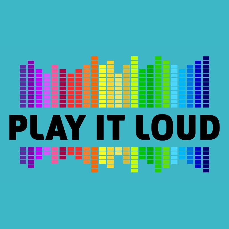 Play it loud Equalizer Musik Regenbogen bunt Disko