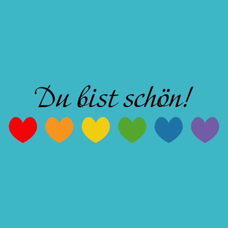 Regenbogenherzchen Du bist schoen