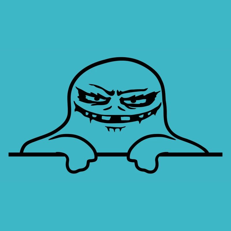 Geist Comic Mauer Monster