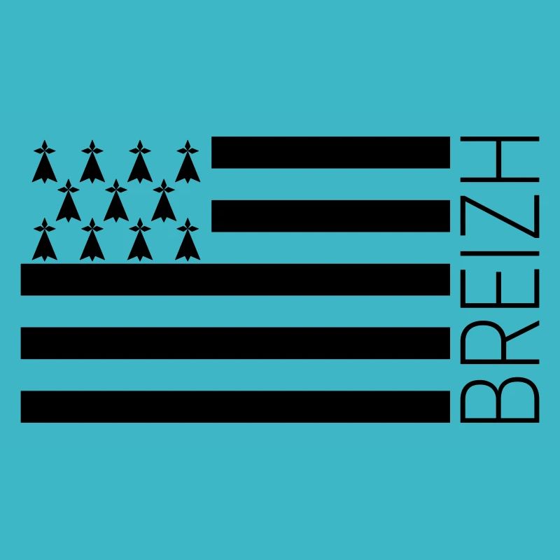 Breizh - Bretagne Flagge Gwenn-ha-du