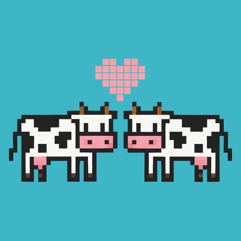 Vache Pixel Amour