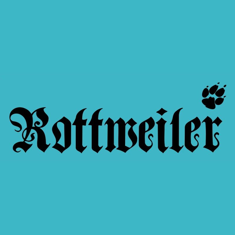 rottweiler logo mit pfote