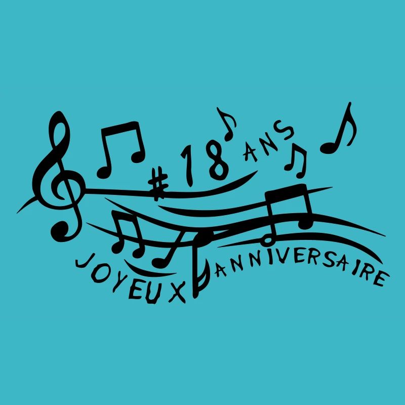 18 ans partition musicale anniversaire