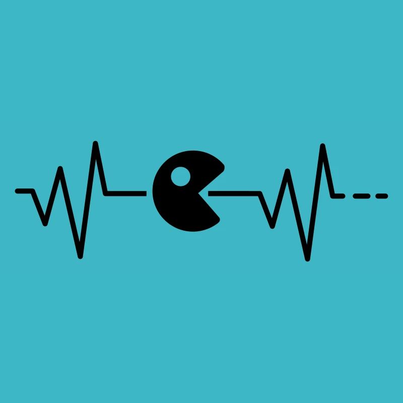 Heartbeat gaming pac mind video game retro man