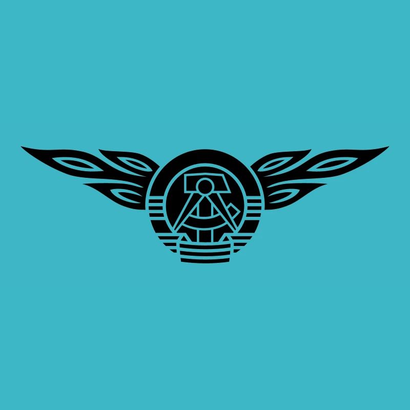 GDR flames crest 1c