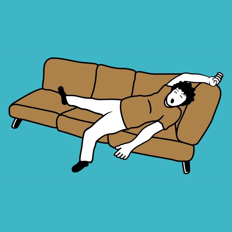 Schlafender Mann Couch