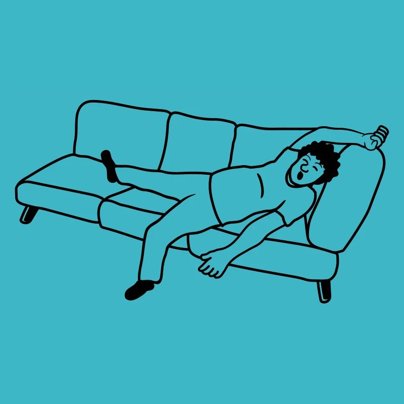 Couch sleeping man