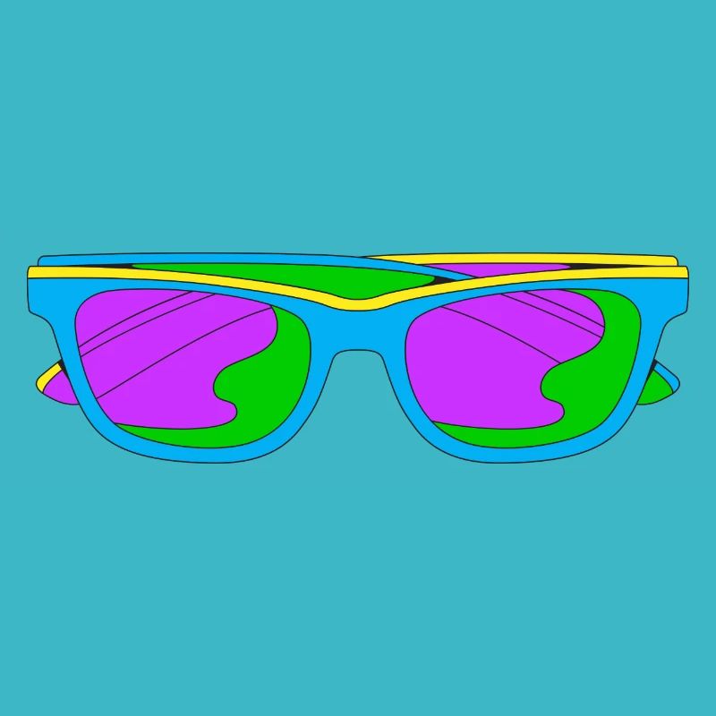 Lunettes Fluo Trippy Couleur Techno