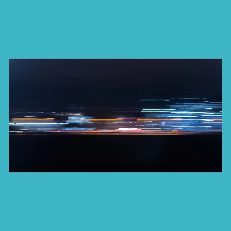 Nachts auf der Autobahn in Berlin