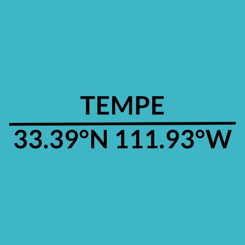 Tempe, Arizona, USA Coordinates