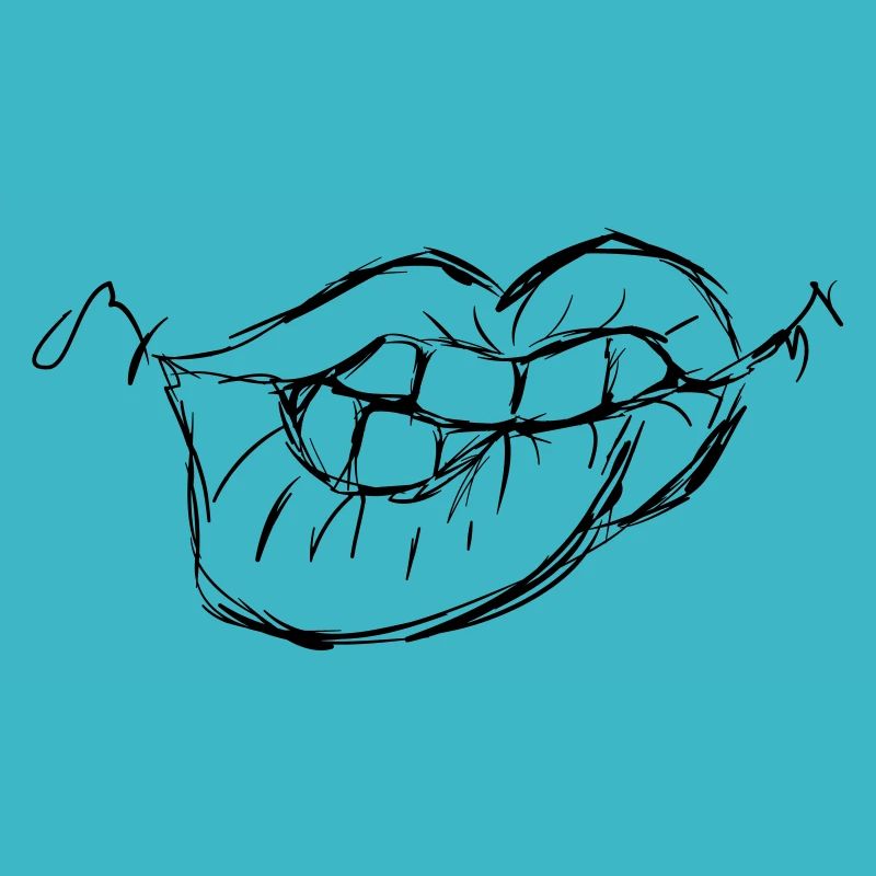 Sexy lips, to fall in love with, gift idea, bite