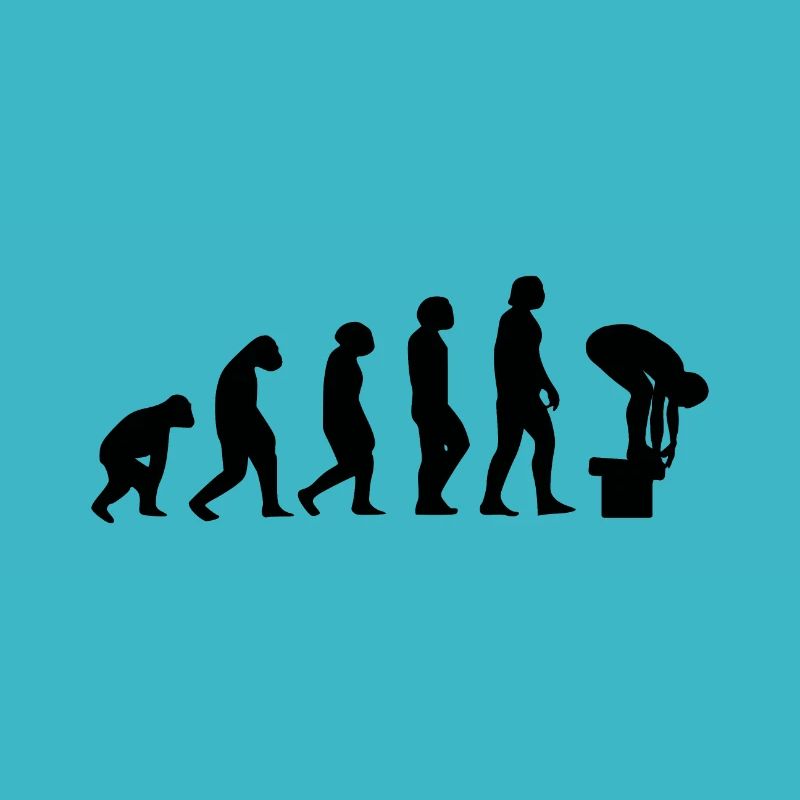 Schwimmer evolution Bademeister Kopfsprung