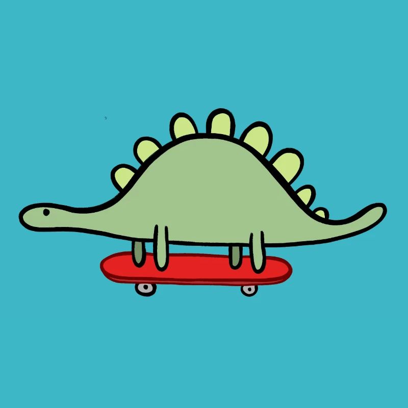 Skateboard Dinosaurier - Skating Brontosaurus