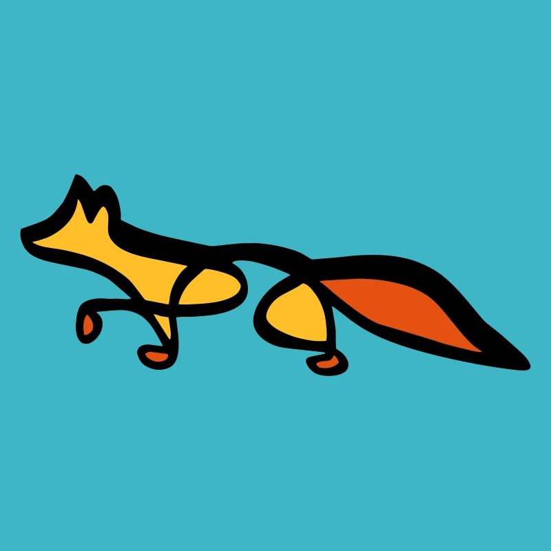 Fox - Line Art - Choose your color