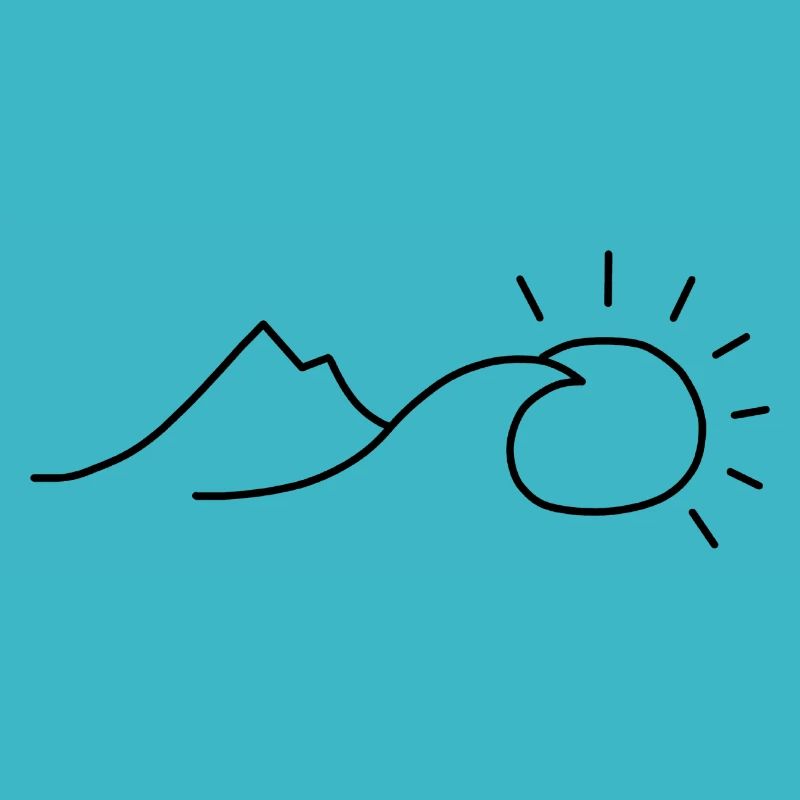 Berg Welle Sonne
