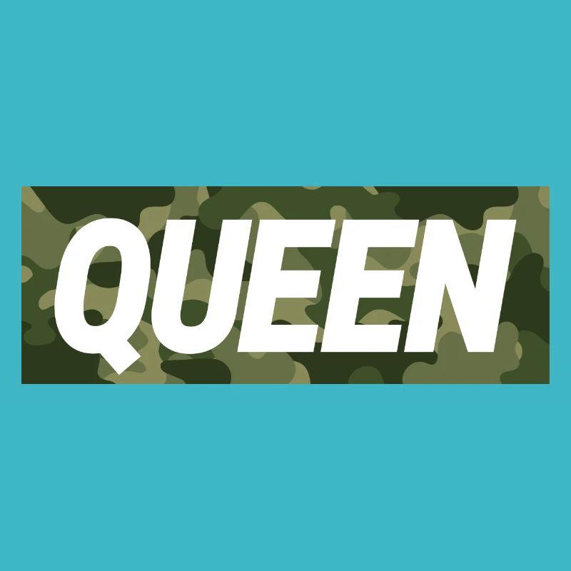 Queen with camouflage background (partner motif)