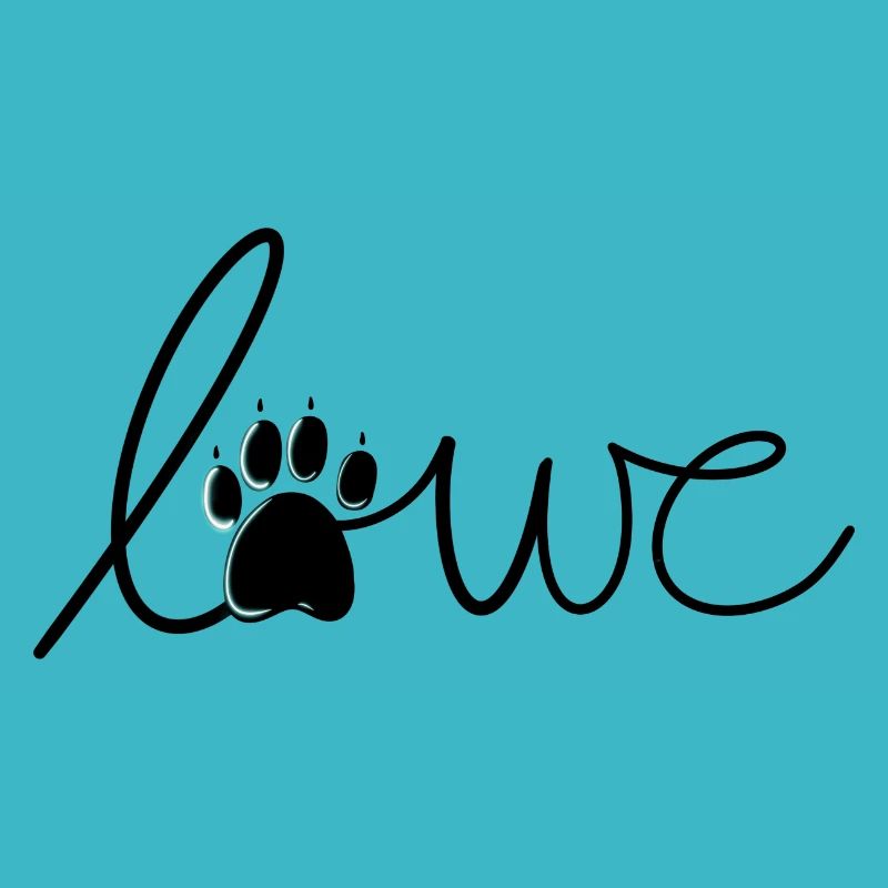 Löwe, Schriftzug blau