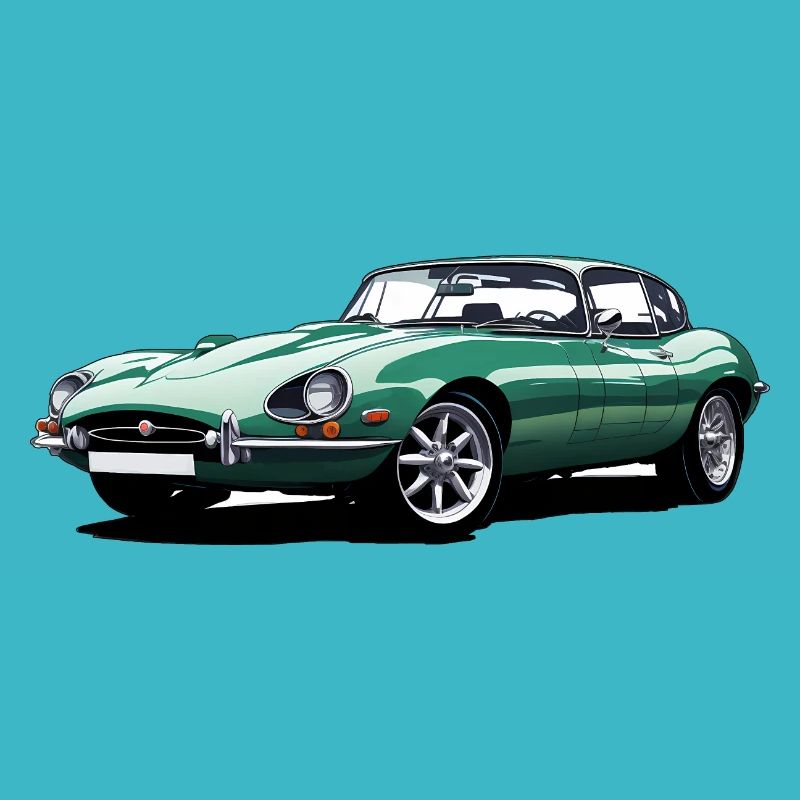 E type jag sketch
