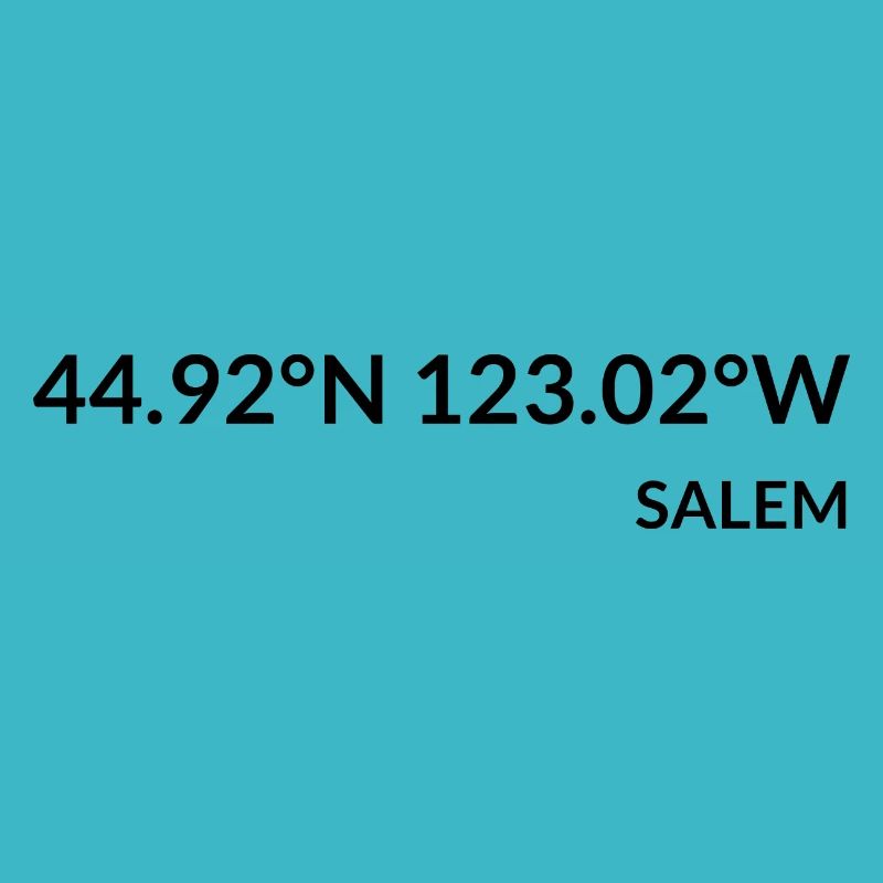 Salem, Oregon, USA Coordinates