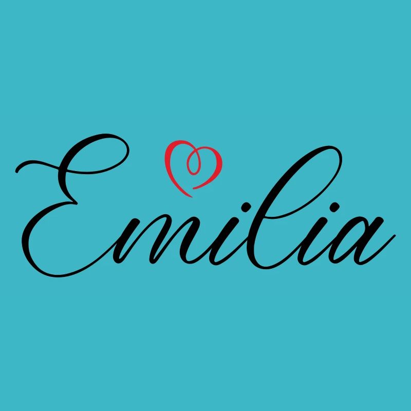 Emilia Name Heart
